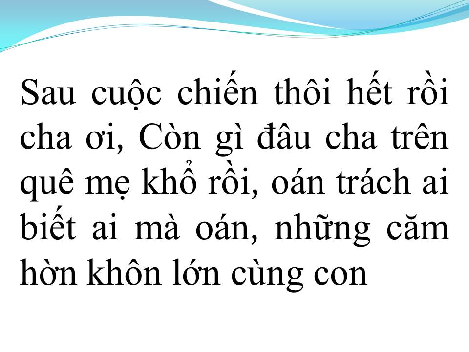 Lời bài hát SAU CUỘC CHIẾN