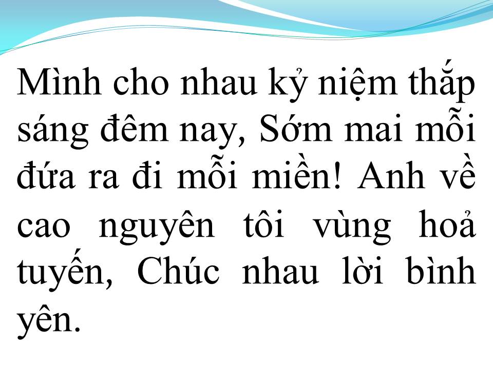 Lời bài hát CHÍN TUẦN QUANG TRUNG