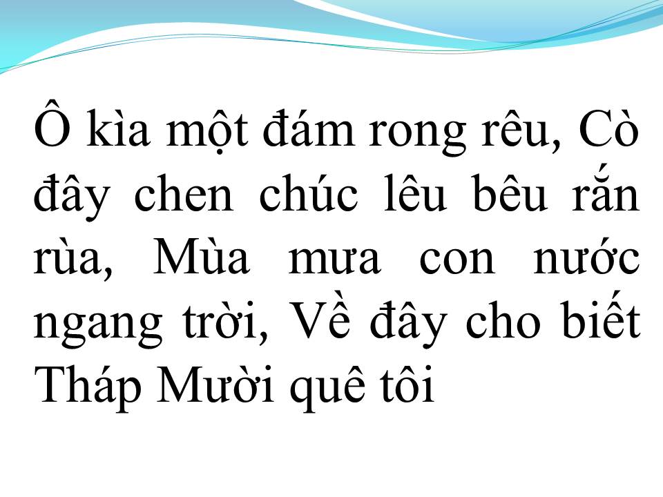 Lời bài hát THÁP MƯỜI QUÊ HƯƠNG TÔI