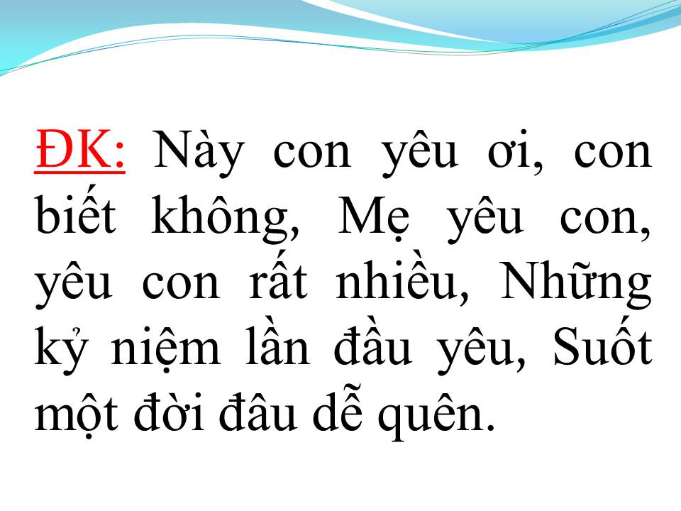 Lời bài hát NHẬT KÝ CỦA MẸ
