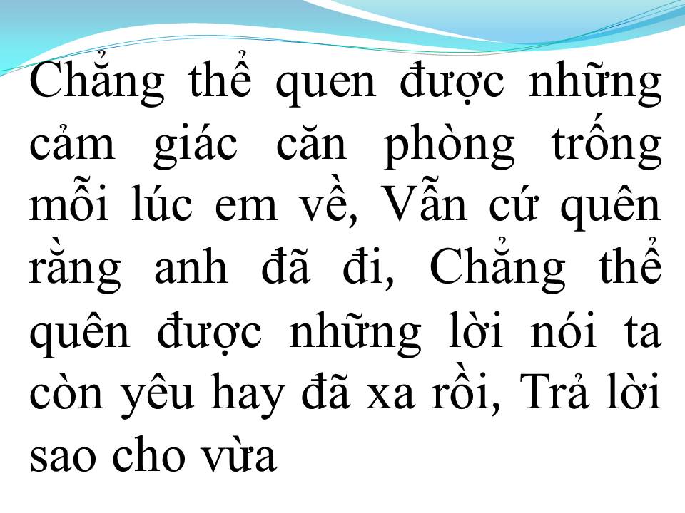 Lời bài hát VỘI VÀNG LỜI CHIA TAY