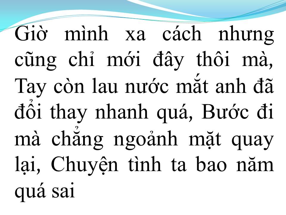 Lời bài hát VỘI VÀNG LỜI CHIA TAY