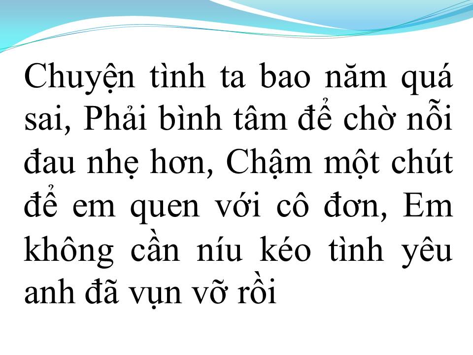 Lời bài hát VỘI VÀNG LỜI CHIA TAY