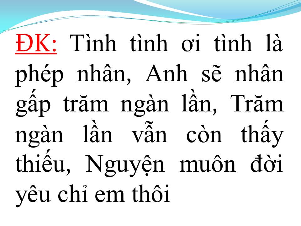 Lời bài hát CỘNG TRỪ NHÂN CHIA