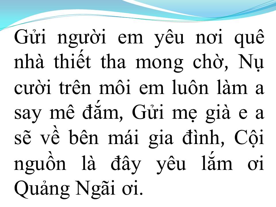 Lời bài hát YÊU LẮM QUẢNG NGÃI