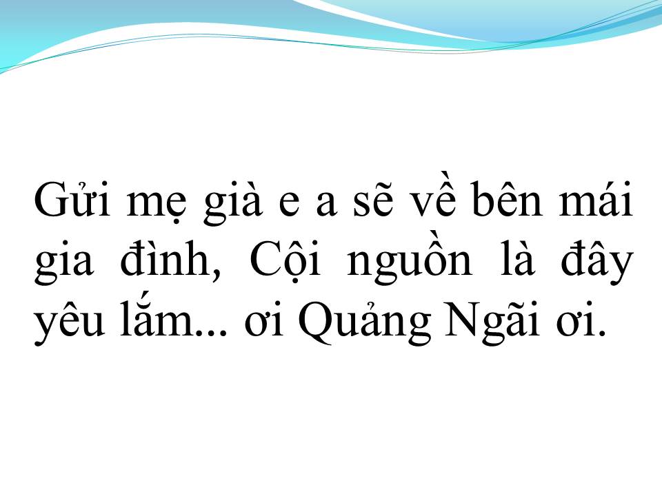 Lời bài hát YÊU LẮM QUẢNG NGÃI