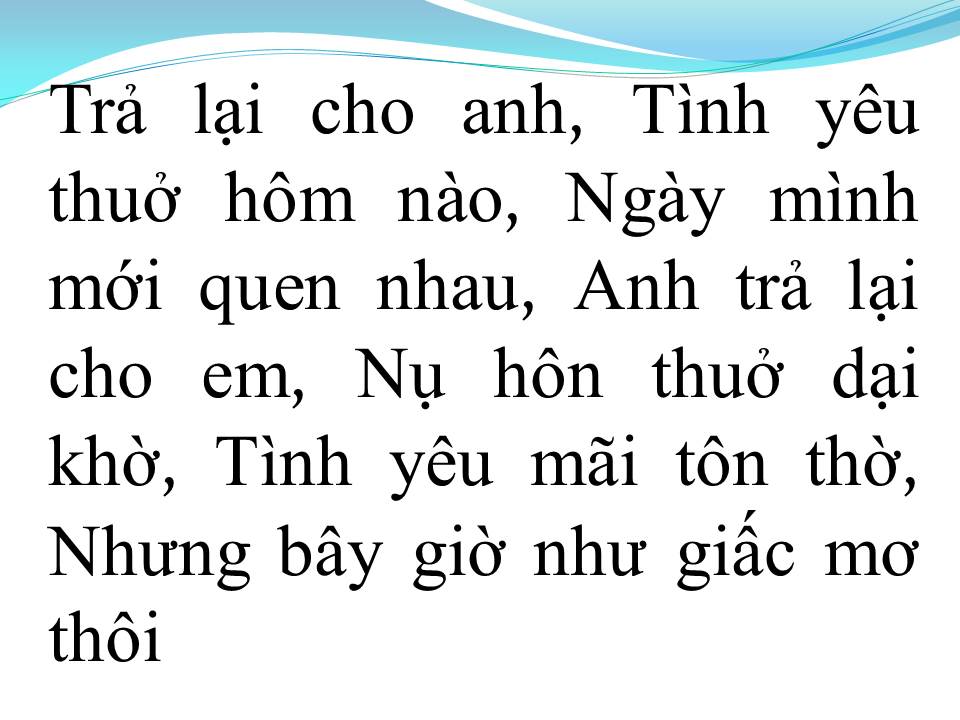 Lời bài hát TRẢ HẾT ÂN TÌNH