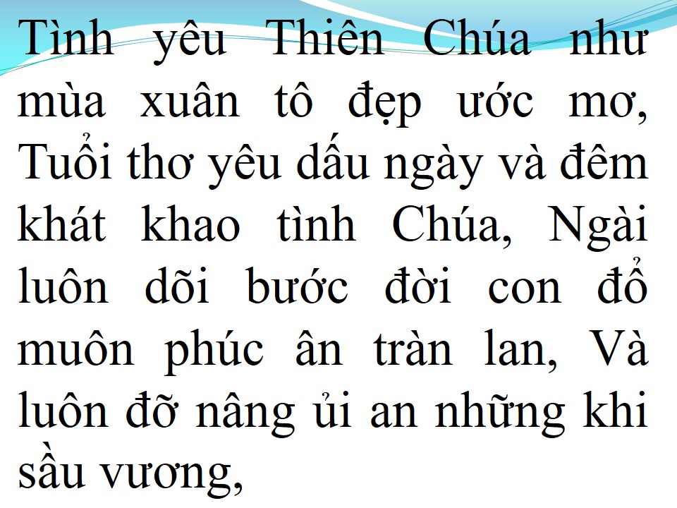Lời bài hát CA VANG TÌNH YÊU CHÚA