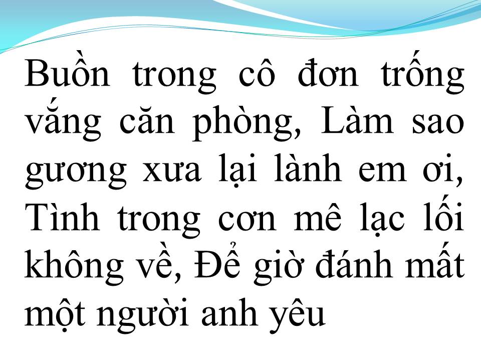 Lời bài hát TÌNH NHƯ SƯƠNG KHÓI