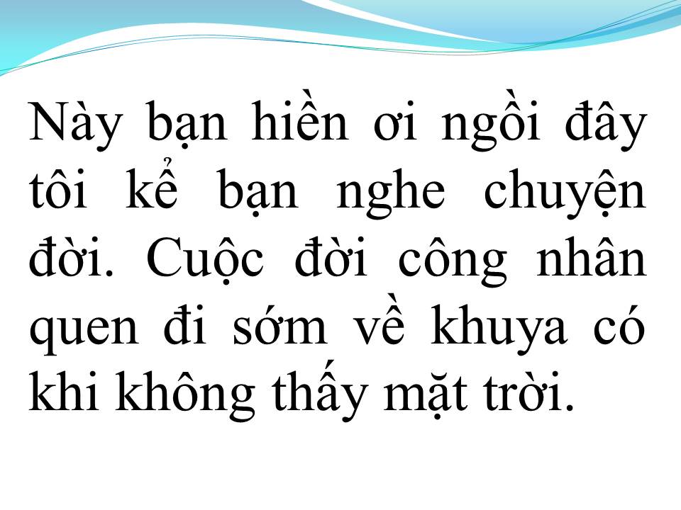 Lời bài hát CHUYỆN ĐỜI CÔNG NHÂN