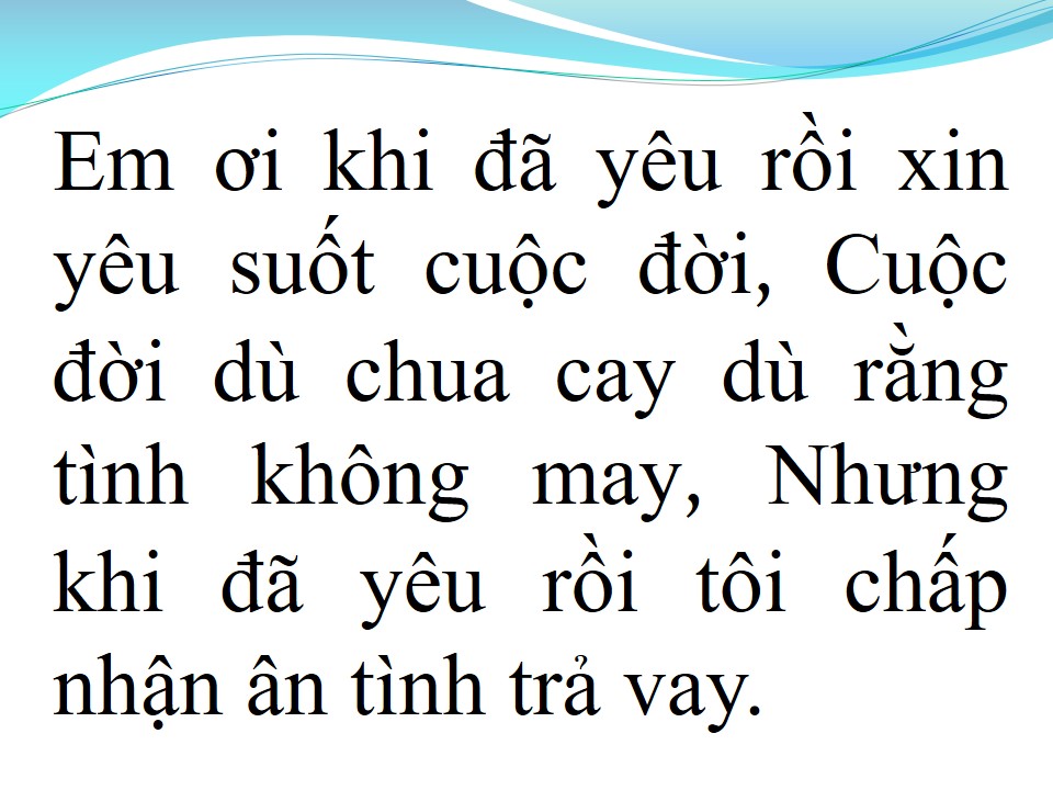 Lời bài hát CHẤP NHẬN