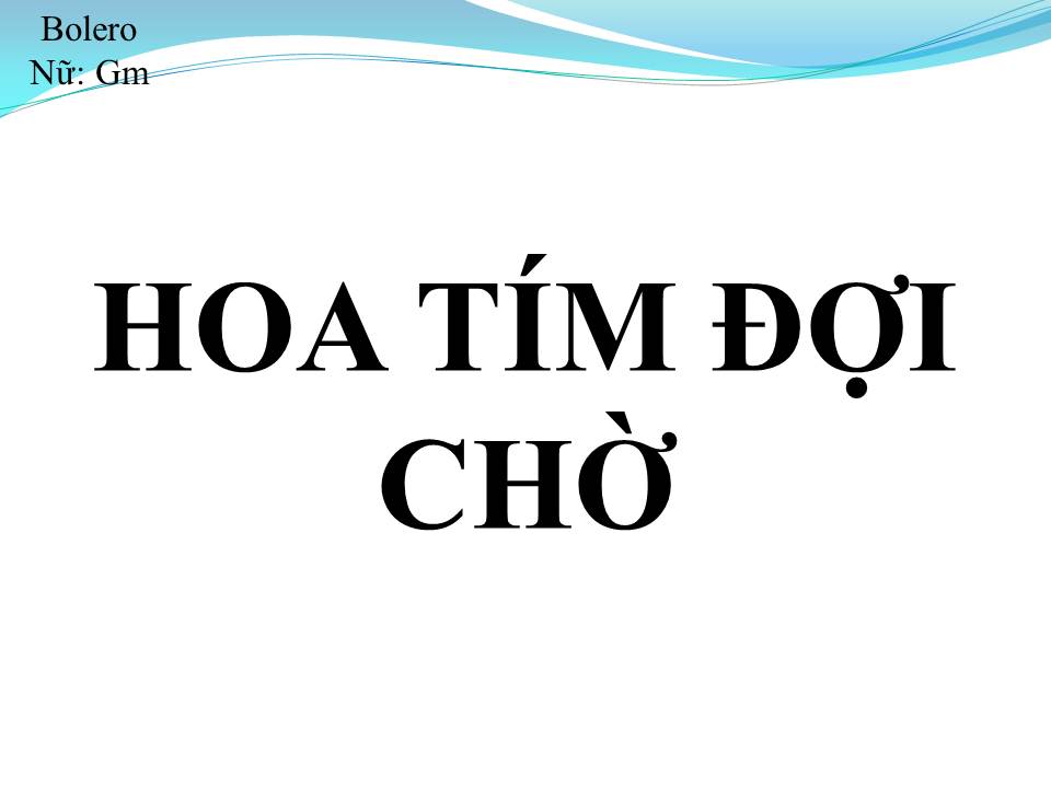 Lời bài hát HOA TÍM ĐỢI CHỜ
