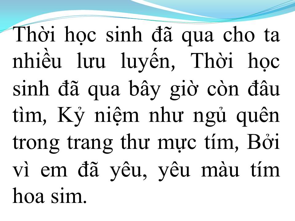 Lời bài hát HOA TÍM ĐỢI CHỜ