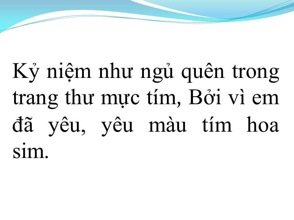 Lời bài hát HOA TÍM ĐỢI CHỜ