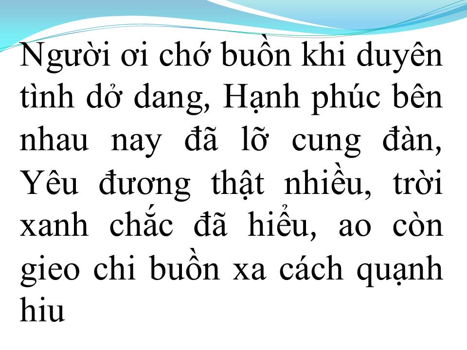 Lời bài hát ĐÀNH LỠ DUYÊN TÌNH