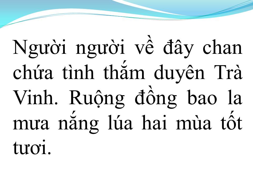 Lời bài hát ĐIỆU LÂM THÔN TRÀ VINH