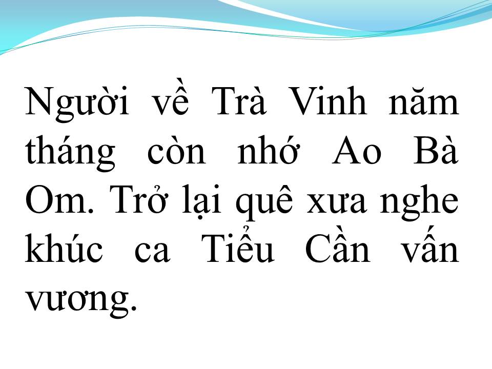 Lời bài hát ĐIỆU LÂM THÔN TRÀ VINH