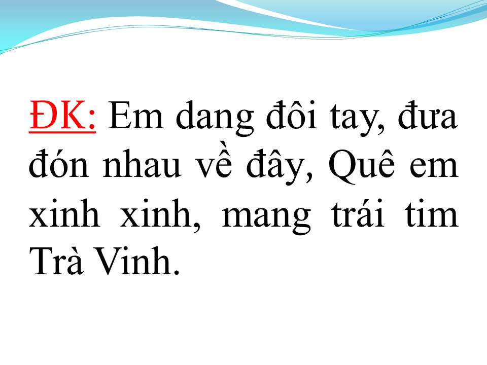 Lời bài hát ĐIỆU LÂM THÔN TRÀ VINH
