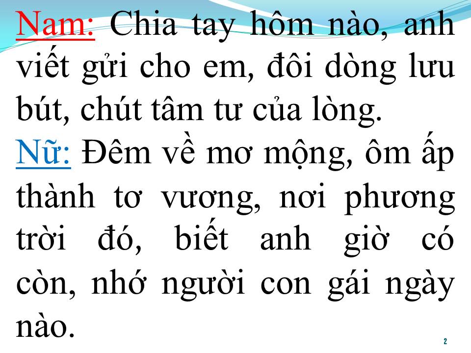 Lời bài hát DÒNG THƯ MỰC TÍM (SONG CA)