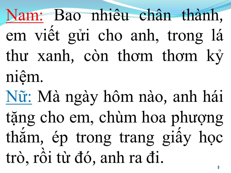 Lời bài hát DÒNG THƯ MỰC TÍM (SONG CA)