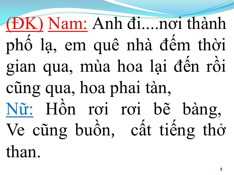 Lời bài hát DÒNG THƯ MỰC TÍM (SONG CA)