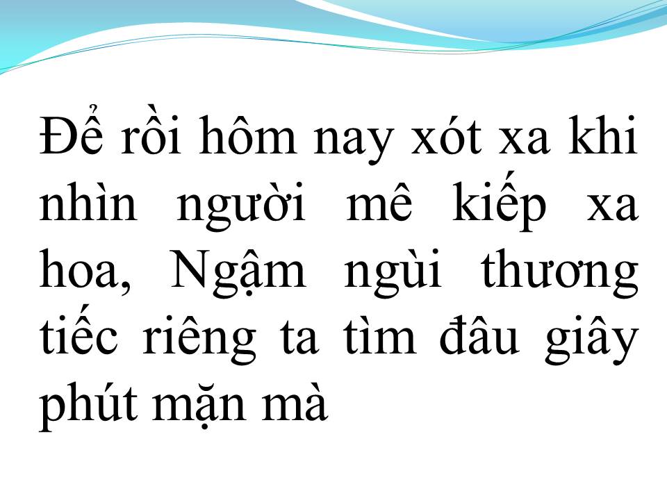 Lời bài hát THÂN PHẬN NGHÈO