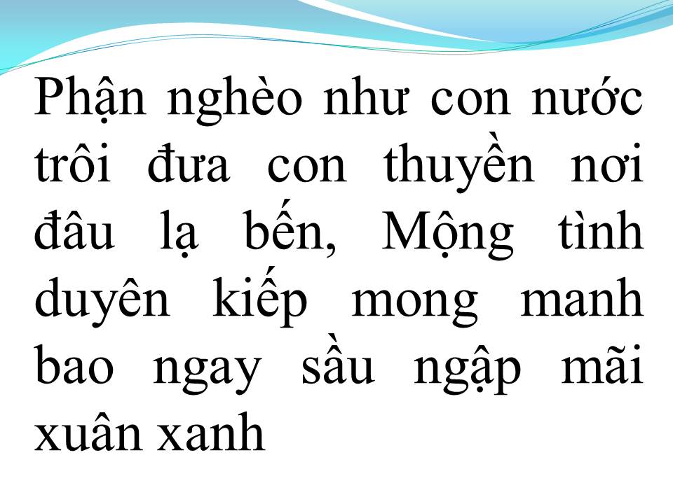 Lời bài hát THÂN PHẬN NGHÈO