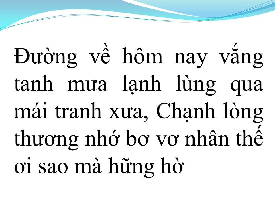 Lời bài hát THÂN PHẬN NGHÈO