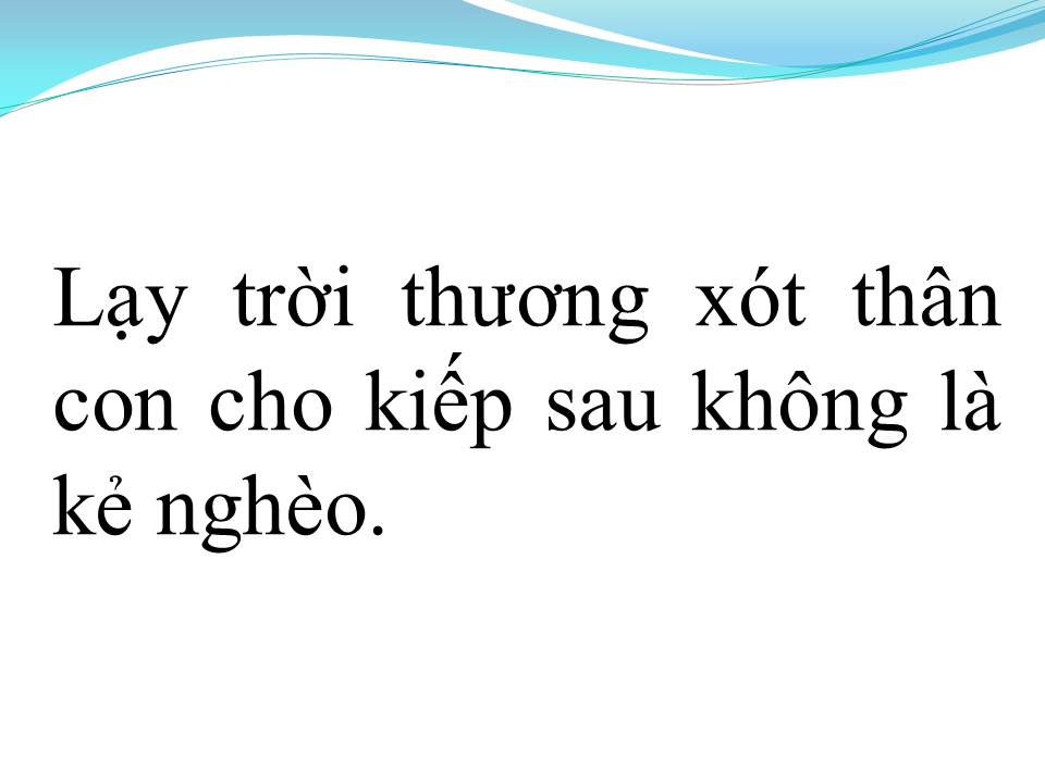 Lời bài hát THÂN PHẬN NGHÈO