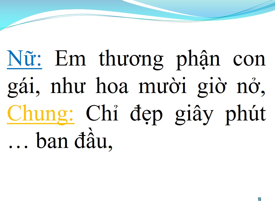 Lời bài hát HOA MƯỜI GIỜ (SONG CA)
