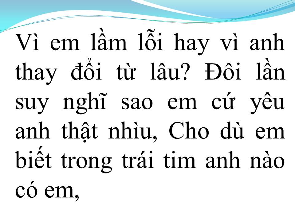 Lời bài hát MÓN QUÀ CUỐI