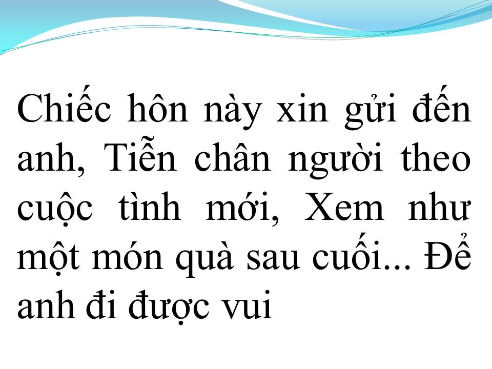 Lời bài hát MÓN QUÀ CUỐI