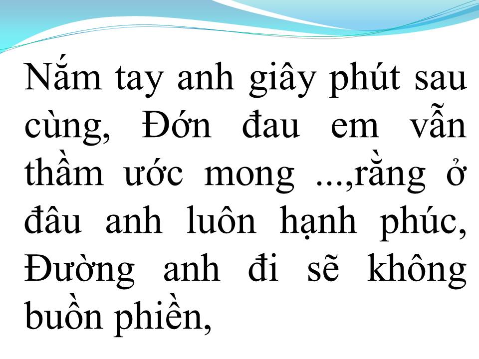 Lời bài hát MÓN QUÀ CUỐI
