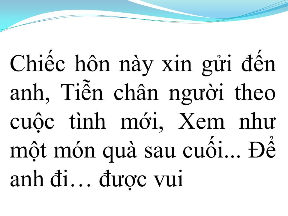 Lời bài hát MÓN QUÀ CUỐI