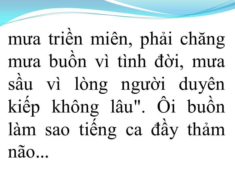 Lời bài hát SẦU VƯƠNG Ý NHẠC (TÂN CỔ)