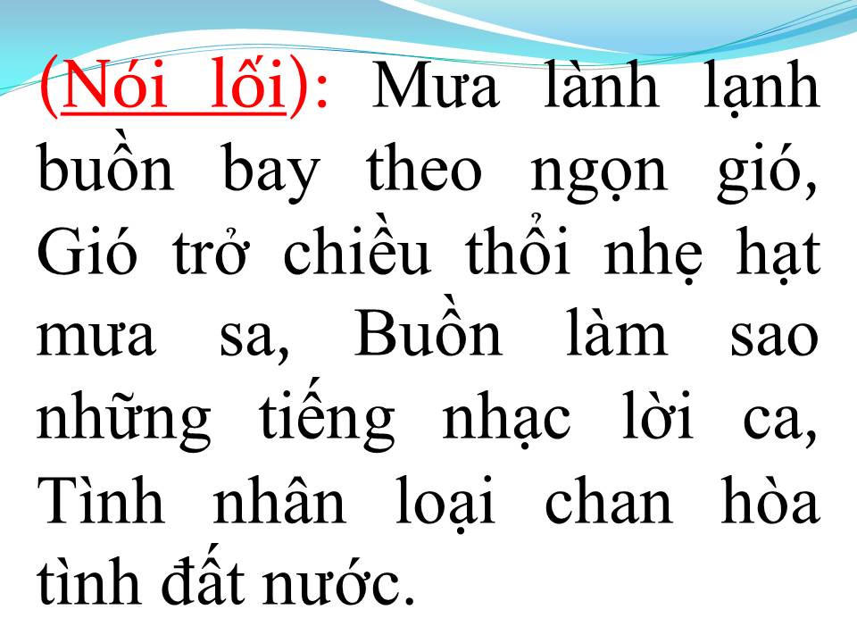 Lời bài hát SẦU VƯƠNG Ý NHẠC (TÂN CỔ)