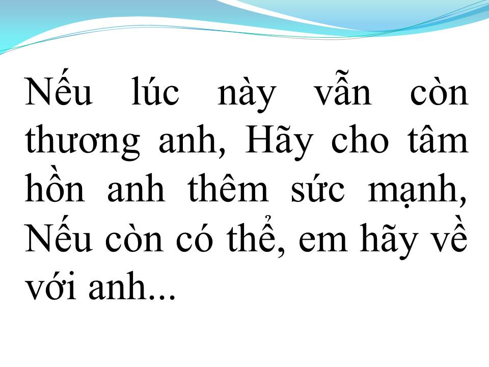 Lời bài hát CHO ANH QUAY VỀ
