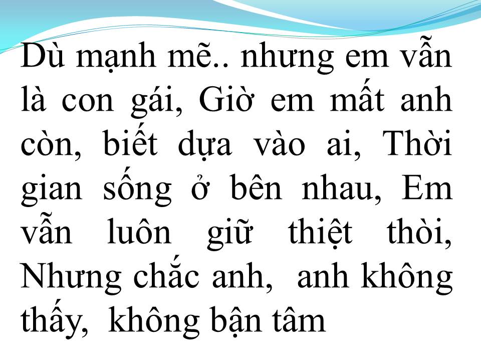 Lời bài hát TỰ THƯƠNG LẤY MÌNH