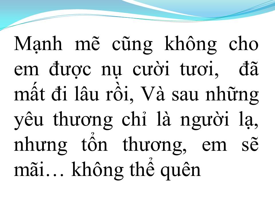 Lời bài hát TỰ THƯƠNG LẤY MÌNH