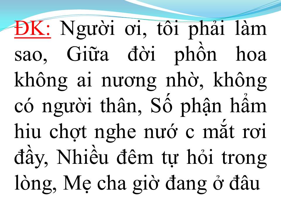 Lời bài hát CON HOANG