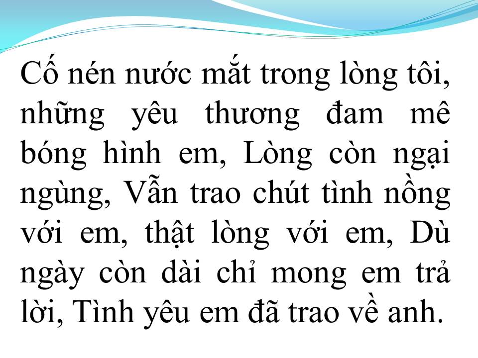 Lời bài hát KHÔNG BAO GIỜ BÓ TAY 1
