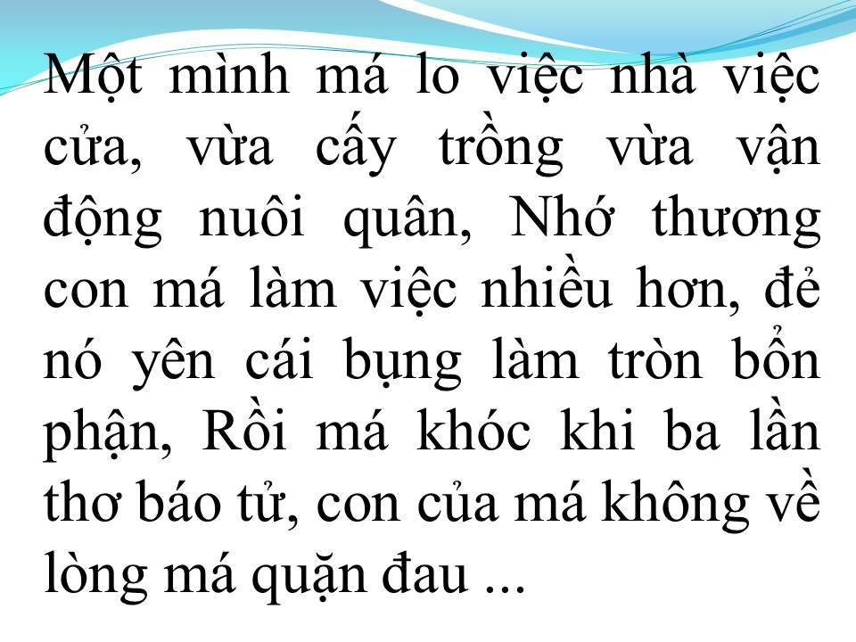 Lời bài hát MẸ NGUYỄN THỊ SINH (TÂN CỔ)
