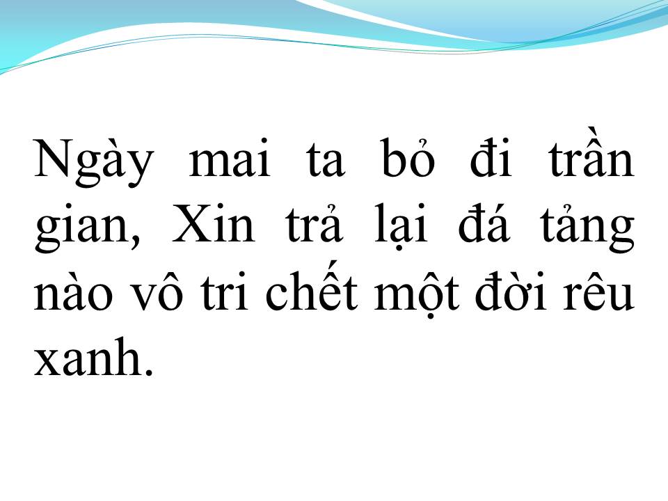 Lời bài hát LỜI RÊU