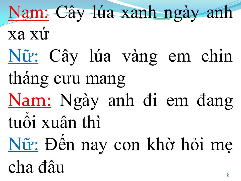 Lời bài hát NGƯỜI CHỒNG XA XỨ (SONG CA)