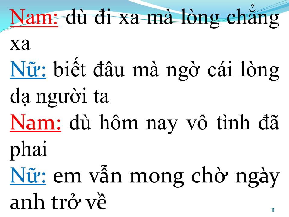 Lời bài hát NGƯỜI CHỒNG XA XỨ (SONG CA)