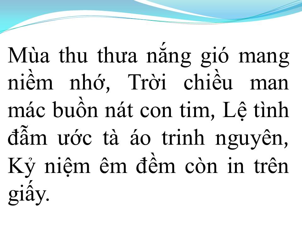 Lời bài hát THU SẦU