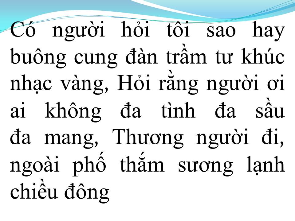 Lời bài hát TÌNH NÀNG BOLERO