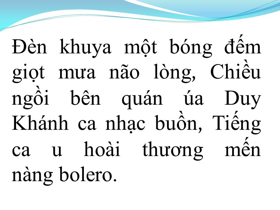 Lời bài hát TÌNH NÀNG BOLERO