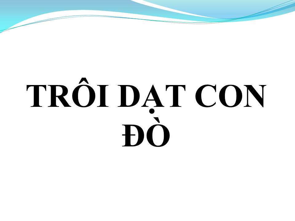 Lời bài hát TRÔI DẠT CON ĐÒ