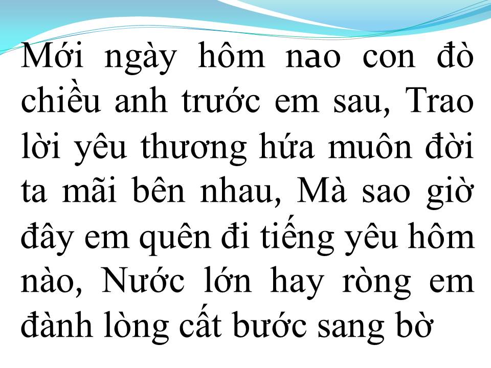 Lời bài hát TRÔI DẠT CON ĐÒ